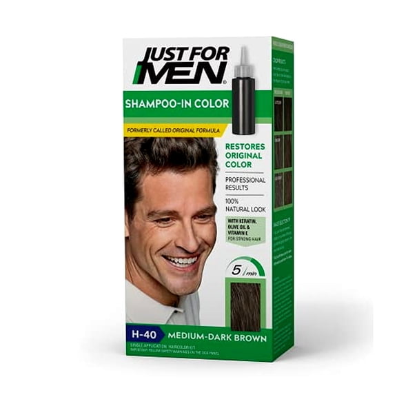 Just For Men Shampoo-In-Color - Medium Dark Brown/H-40