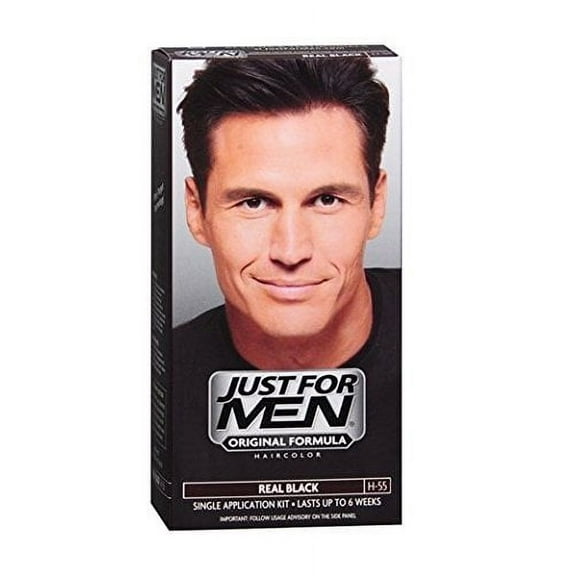 Just For Men Shampoo-In Easy & Fast Hair Color Real Black H-55 Natural Look
