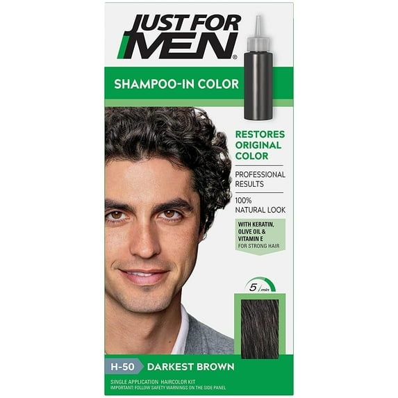 Just For Men Shampoo In #H-50 Haircolor Darkest Brown (6 Pack)