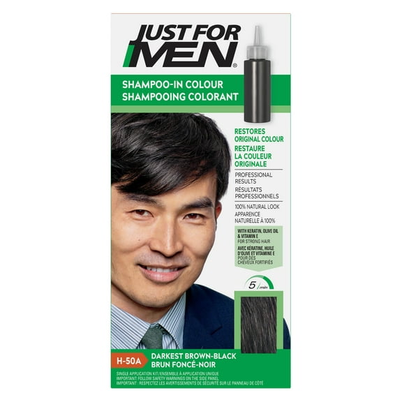 Just For Men Shampoo-In #H-50A Haircolor Darkest Brown / Black (Pack of 3)