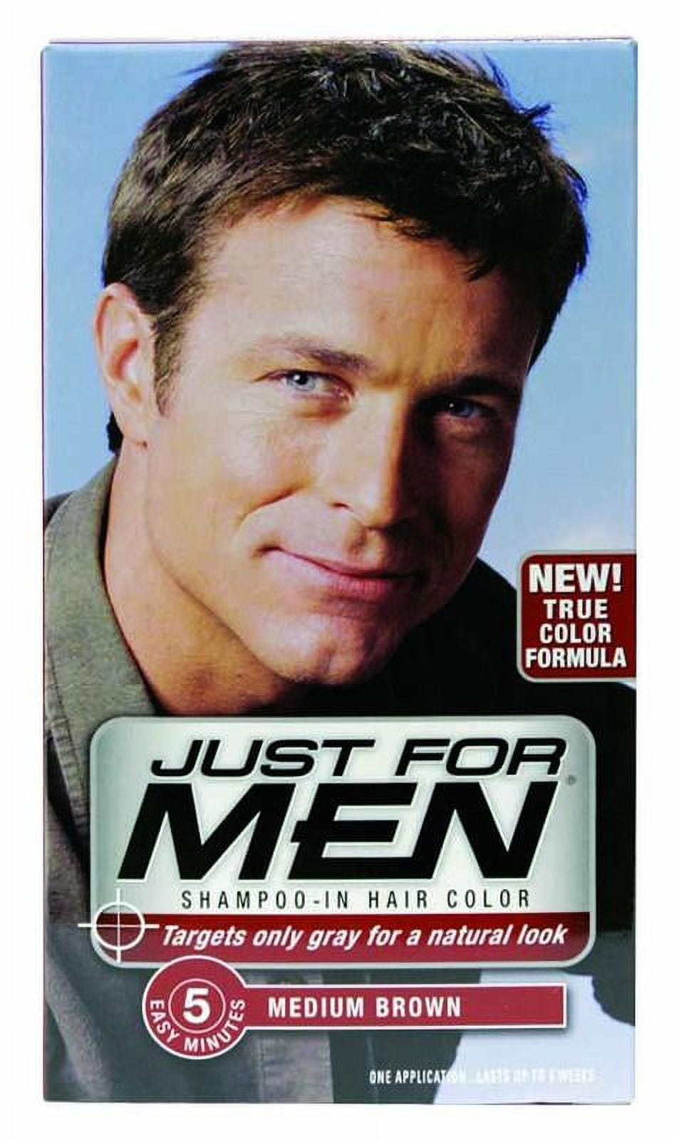 Just For Men ShampooIn Hair Color, Medium Brown (Pack of 2)