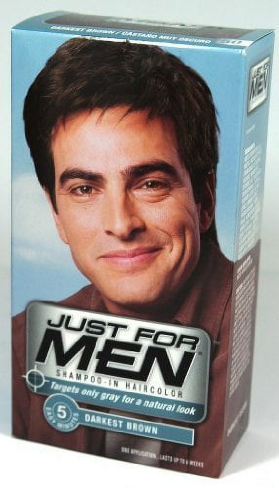 Just For Men Hispanic Shampoo-In Hair Color, Darkest Brown, #4931