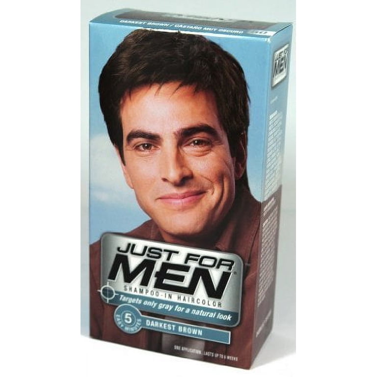 Just For Men Hispanic Shampoo-In Hair Color, Darkest Brown, #4931