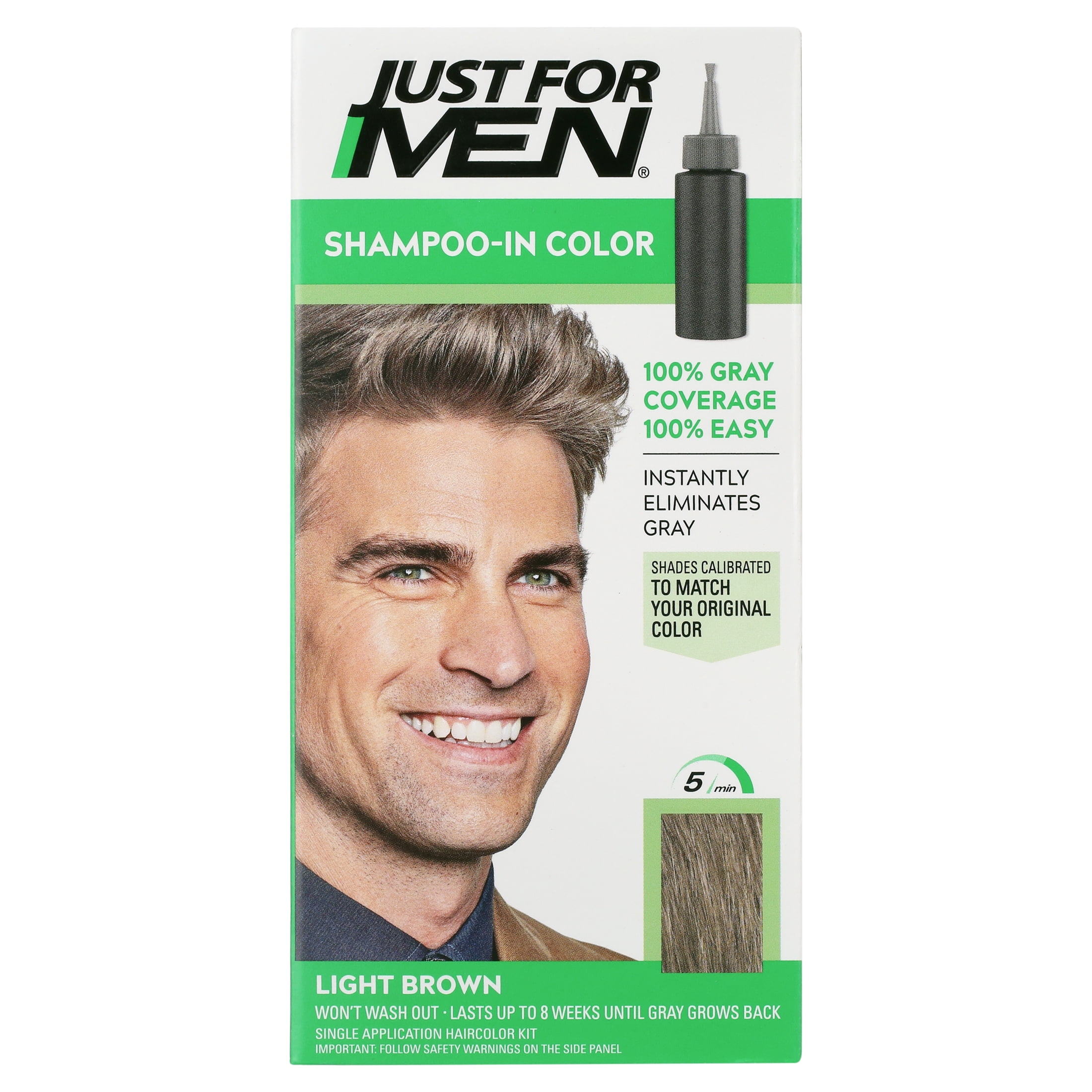 Just For Men Shampoo-in Hair Dye for Men, H-25 Light Brown