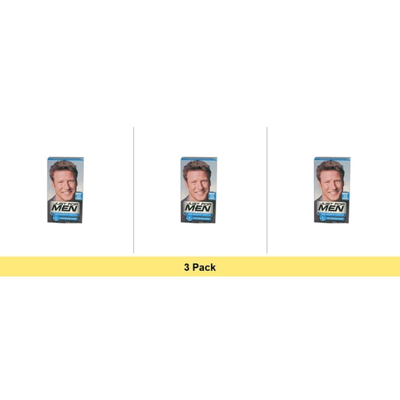 Just For Men Shampoo-in Hair Dye for Men, H-30 Light Medium Brown - 3 Pack