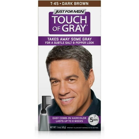 Just For Men Touch Of Gray Hair Color, Dark Brown T 45