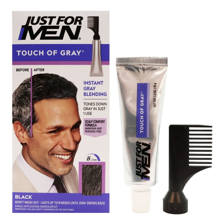 Just For Men Touch Of Gray Hair Color T-55 Black, Pack of 2