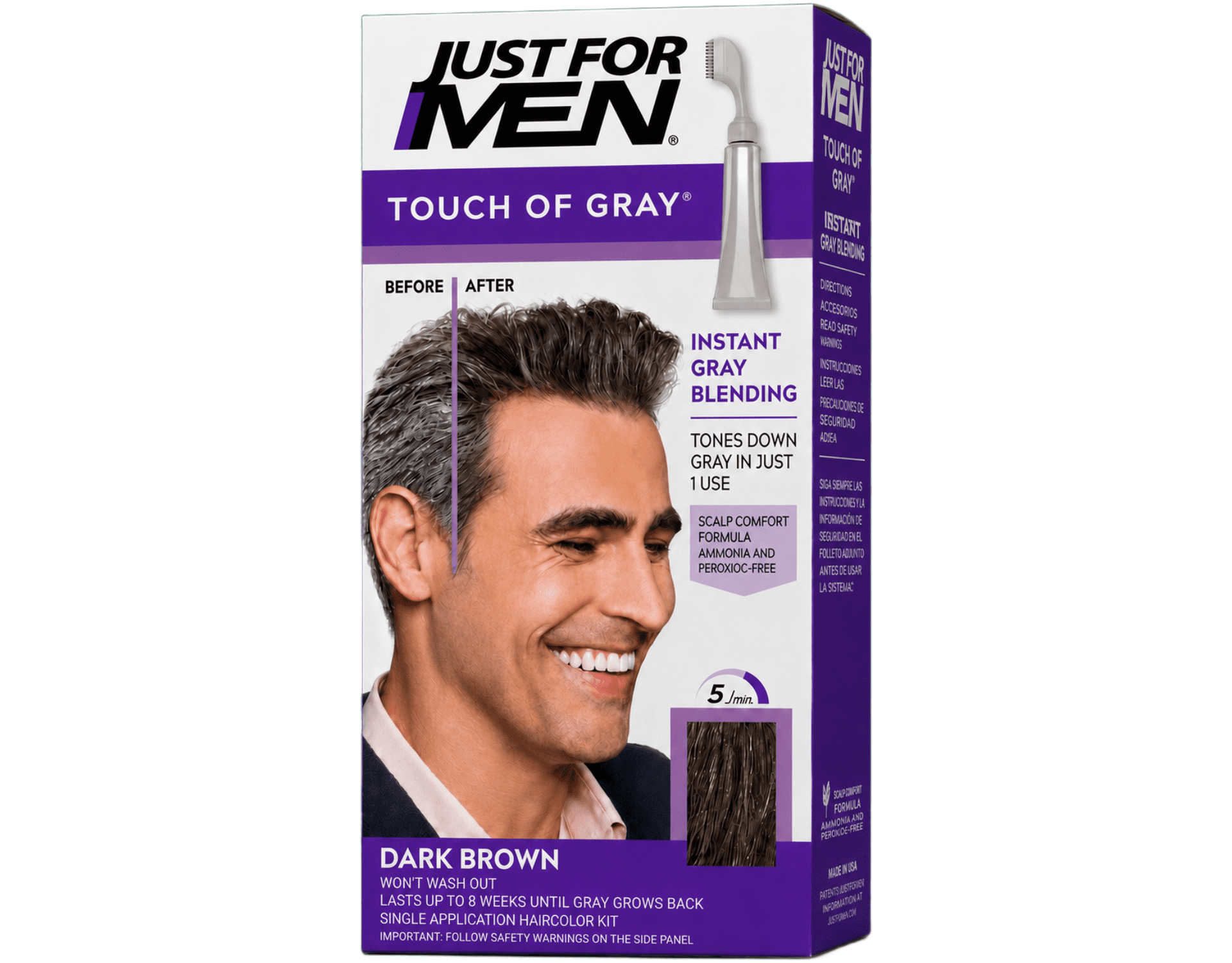 Just For Men Touch of Gray Hair Coloring Kit, T-45 - Walmart.com