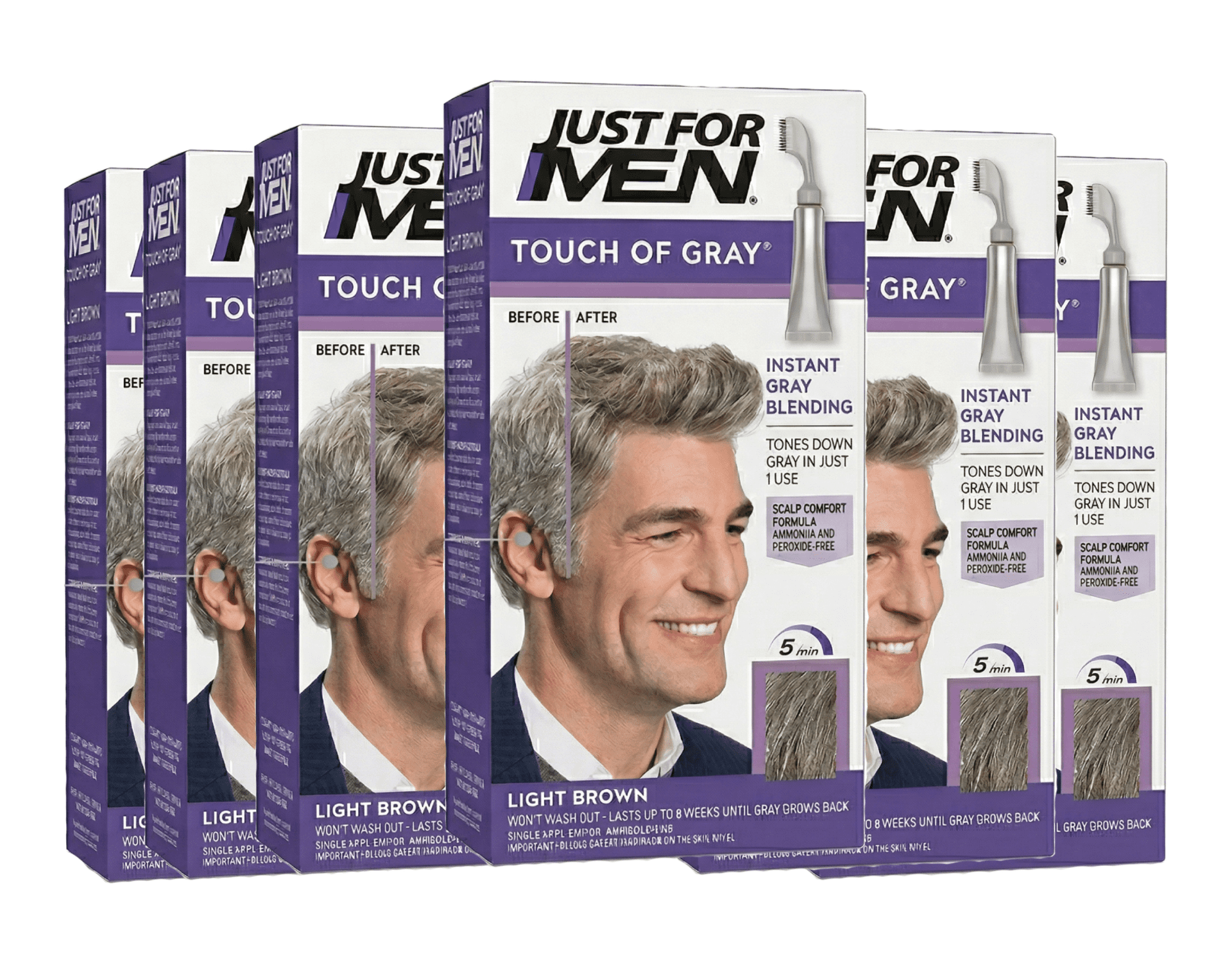 Just For Men Touch of Gray Light Brown 1.4 oz – Men's Gray Root