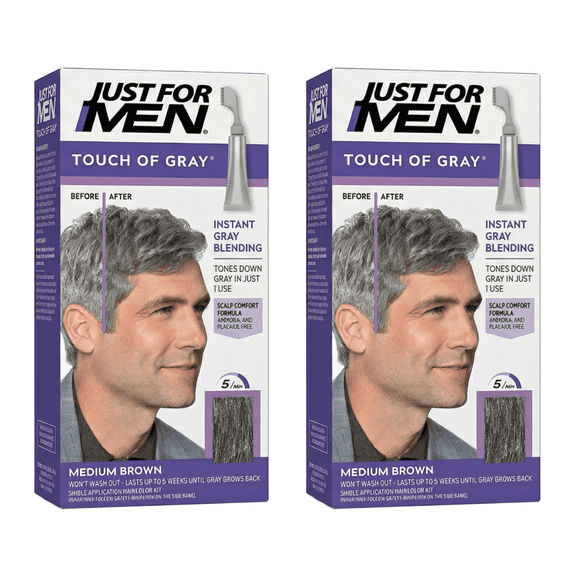 Just For Men Touch of Gray Medium Brown 1.4 oz 2 Pack