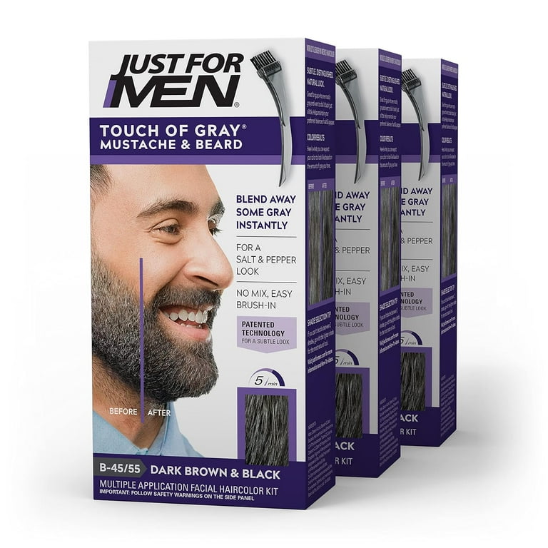 Just For Men Touch of Gray Mustache and Beard Hair Color with Comb