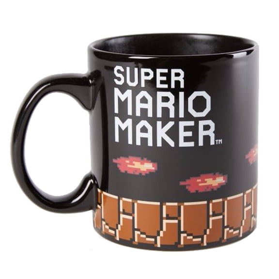 Just Funky JFL-SMCMG9612.02-C Super Mario Maker Bowser 20oz Heat Changing Ceramic Mug