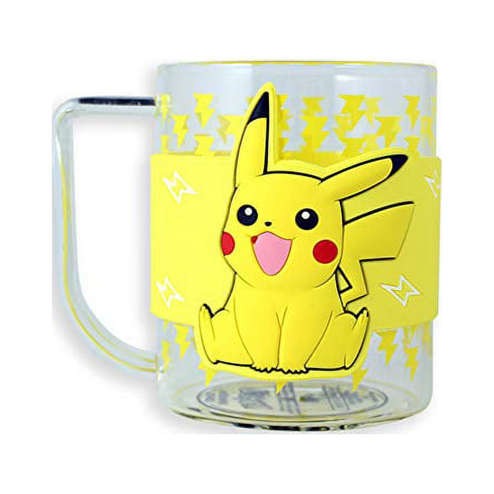 Just Funky Official Pokémon Pikachu Glass Yellow Coffee/Tea Mug