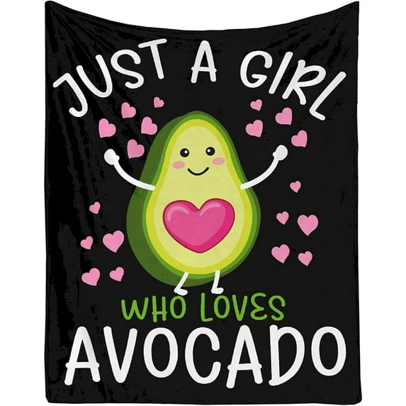 Just Girl Loves Avocado Blanket Soft Blankets and Throws Flannel Cozy Lightweight Quilt Gift Perfect for Bed Sofa Couch-40 x30 Extra Small for Pets