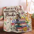 thumbnail image 1 of Just A Girl Who Loves Books Blanket for Book Lovers Gifts for Women Girls Book Decor Soft Lightweight Flannel Throw Blankets for Couch Bedding Sofa Travel 30x40in Pet/Toddler Gift, 1 of 6