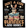 thumbnail image 1 of Just a Girl Who Loves Bunny Blanket Gifts for Bunnies Lovers Girls Women Kids Warm Soft Throw Cozy Blankets for Bed Couch Gift for Birthday Graduation 30"x40" for Toddler/Pet, 1 of 6
