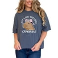 thumbnail image 1 of Just a Girl Who Loves Capybaras, Cute Capybara Print on T-Shirt, Funny Animal Graphic Tee, Women's Gift, Trendy Casual Wear, Denim Comfort Colors T-Shirt, Small, 1 of 1