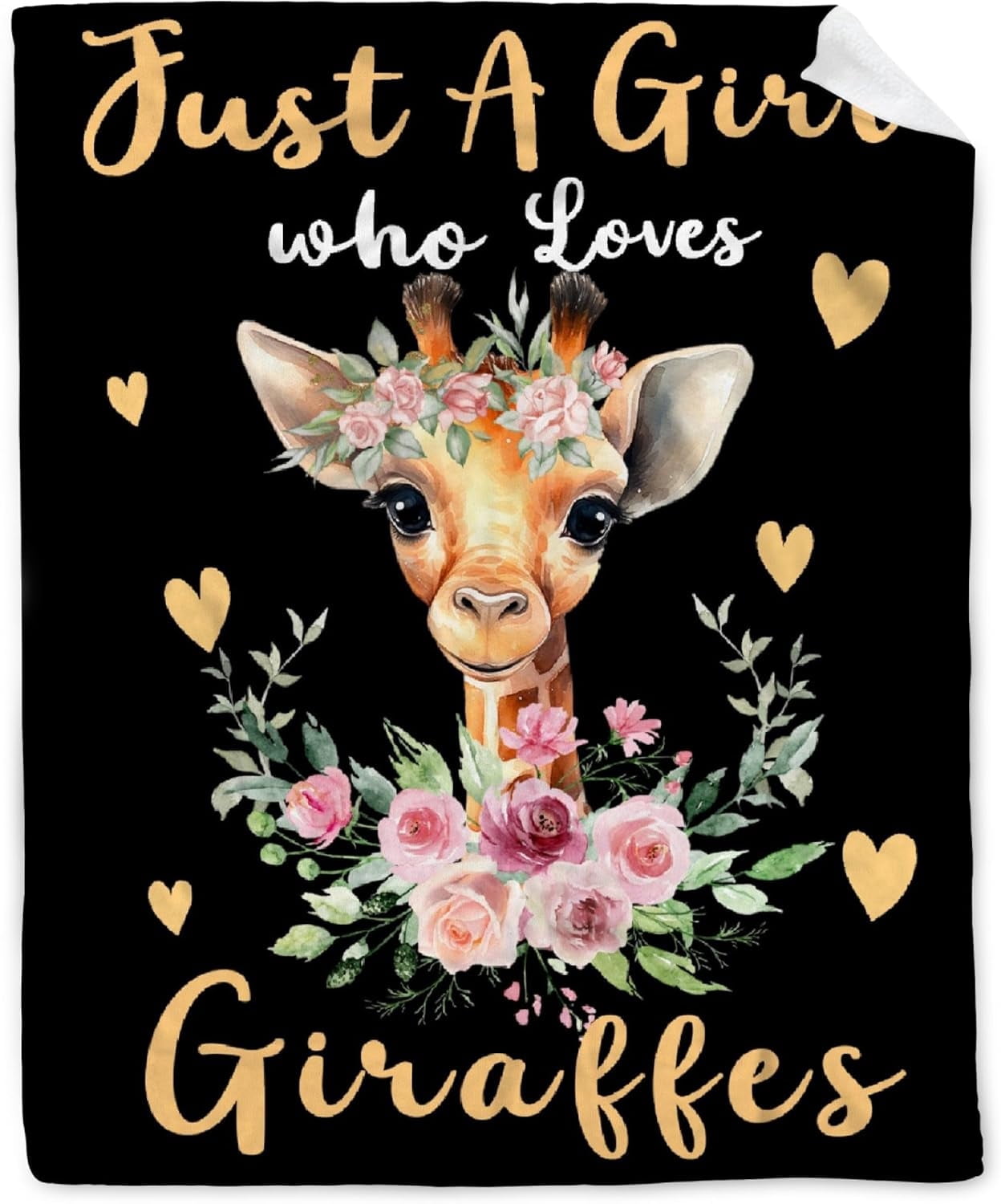 Just a Girl Who Loves Giraffes Blanket Gifts for Lovers Girls Women Warm Soft Throw Cozy Blankets for Bed Couch Gift for Birthday Graduation 40"x50" for Kids