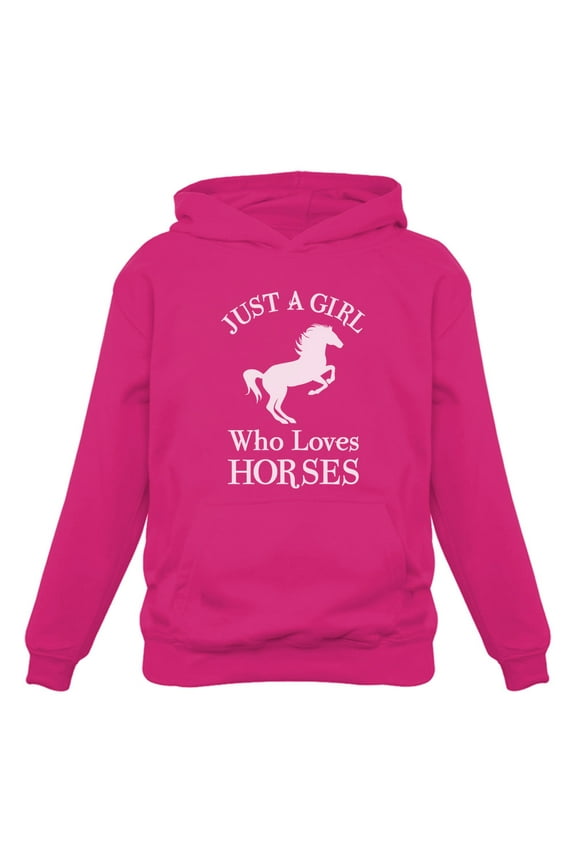 Just a Girl Who Loves Horses Women's Hoodie - Exclusive Equestrian Style - Warm and Cozy Winter Apparel - Perfect Gift for Horse Lovers - Horse-Themed Sweatshirt