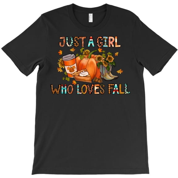 Just Girl Who Loves Fall, Autumn Seasonal Graphic Design For - New Arrival G6935 Unisex T-Shirt, Up to Size 5XL