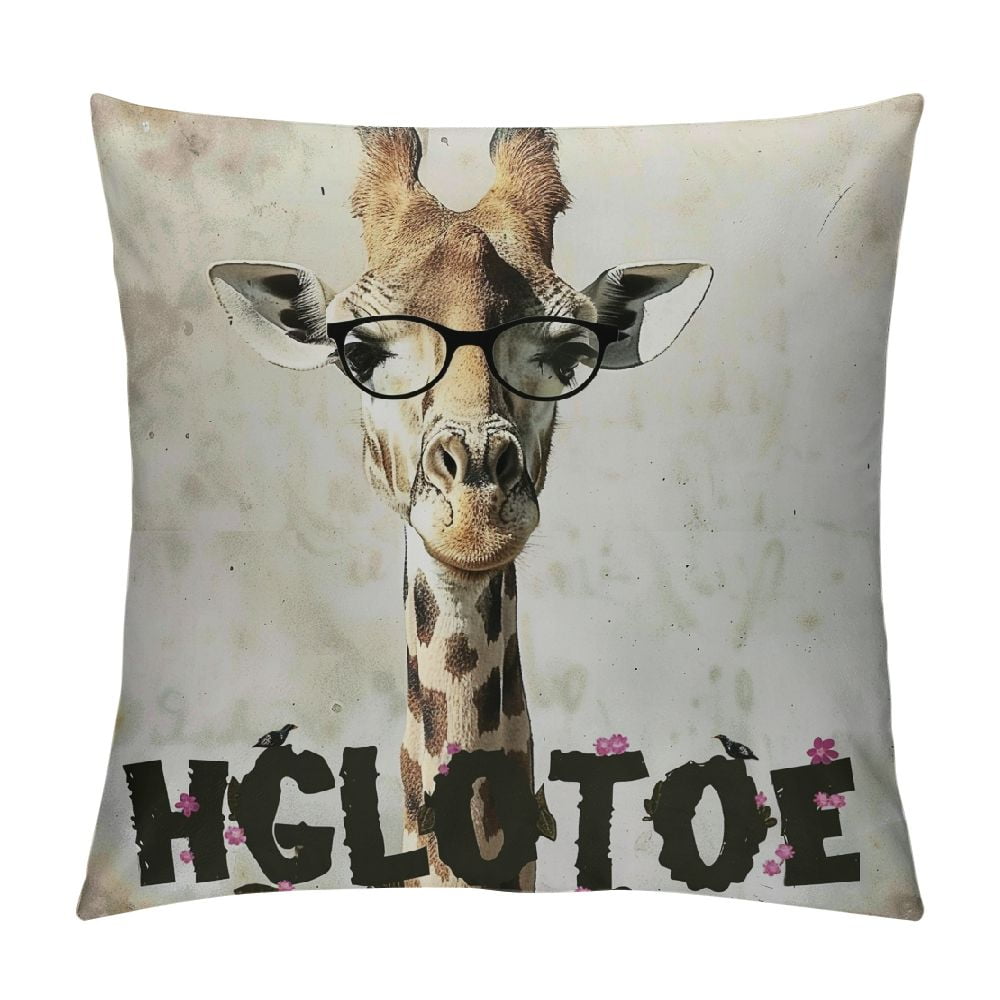 Just a Girl Who Loves Giraffes Throw Pillow Cover, Girl Giraffe Gifts ...