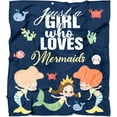 thumbnail image 1 of Just Girl Who Loves Mermaid Blanket for Girls Kids, Mermaid Throw Blanket Gift Soft Flannel 50*60 Inch for Sofa Bed Lightweight Blankets, 1 of 6