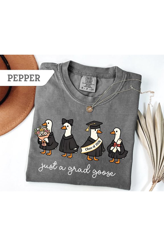 Just Graduate Goose Graduation Class Senior Goose Grad Class T-Shirt All Size S-3XL