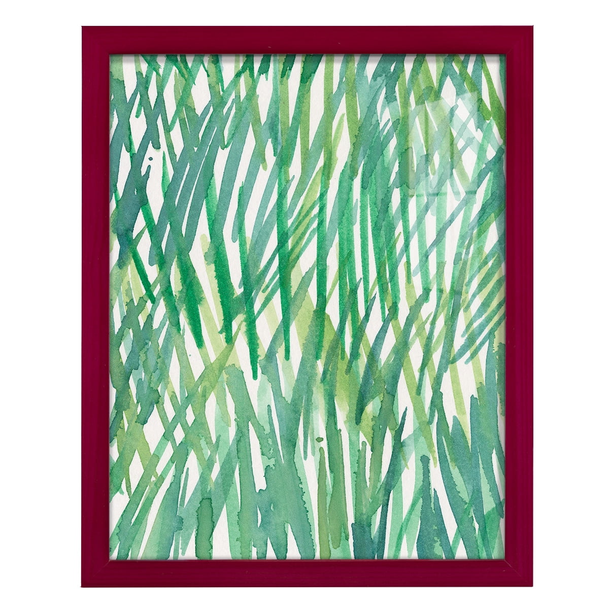 Just Grass I - Framed Print w/glass - Cherry Red