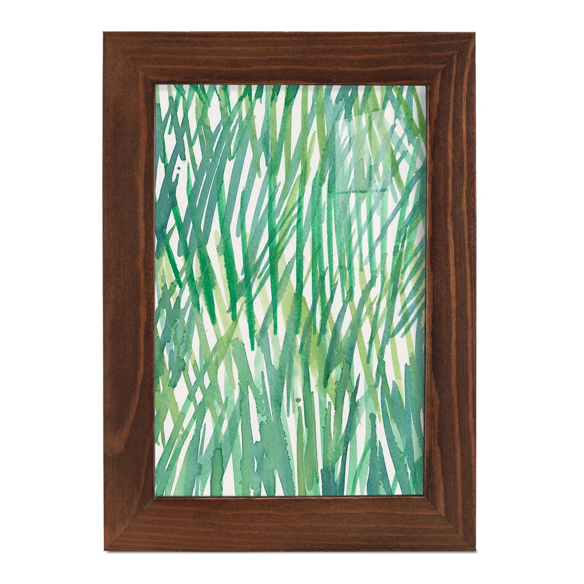 Just Grass I - Framed Print w/glass - Chestnut