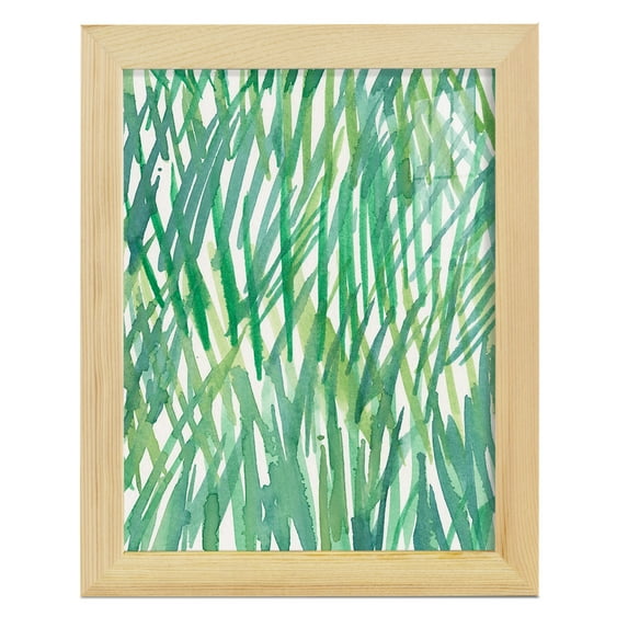 Just Grass I - Framed Print w/glass - Natural Wood