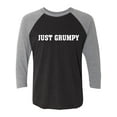 thumbnail image 1 of Just Grumpy Unisex 3/4 Sleeve Baseball Raglan Tee, 1 of 3