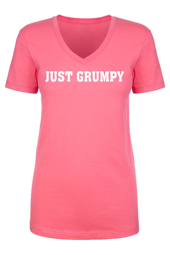 Just Grumpy Womens V-Neck T-Shirt