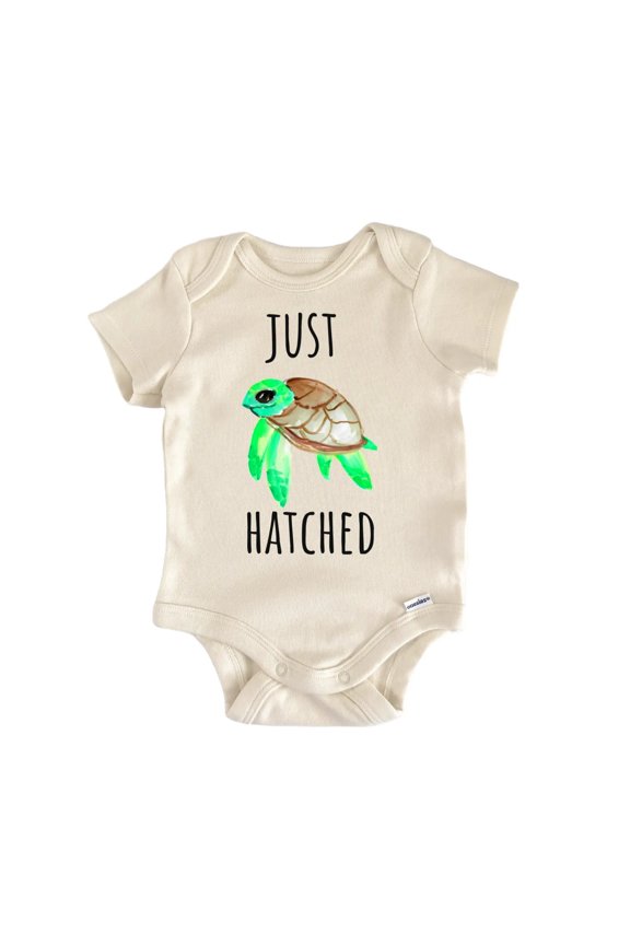 Just Hatched Sea Turtle Beach Infant Gift Baby OnesieĀ®
