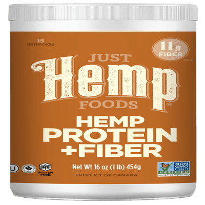 Just Hemp Foods Hemp Protein & Fiber Powder, 11g of Protein & 11g of Fiber per Serving, 16 oz