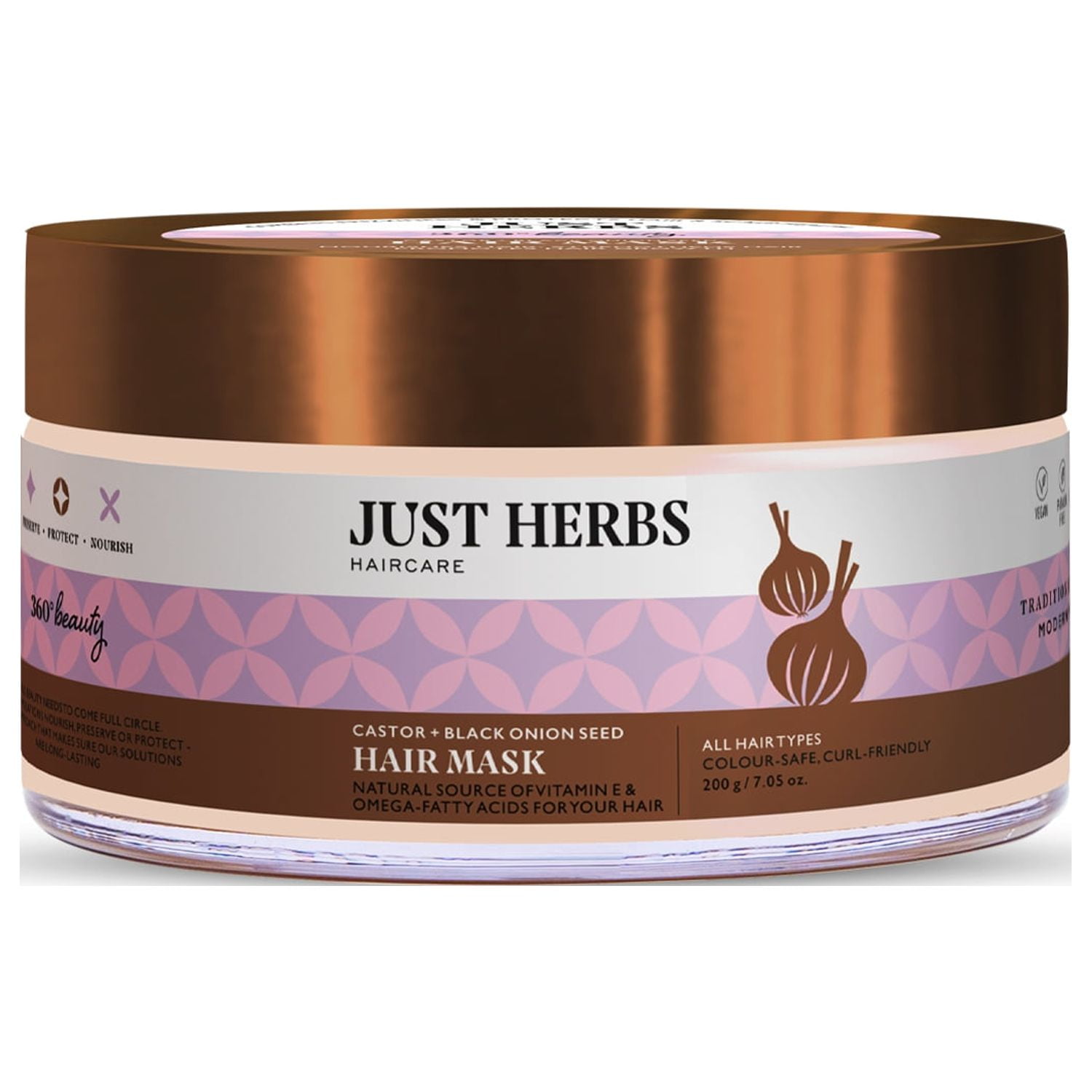Just Herbs Castor Black Onion Seed Hair Mask 200gms