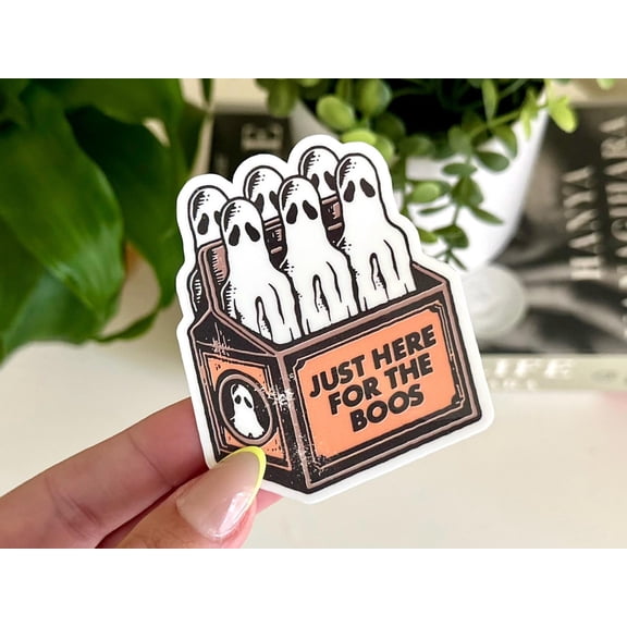 Just Here Boos Spooky Horror Men Sticker