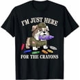 thumbnail image 1 of Just Here For Crayons Military Humor T-Shirt, 1 of 2
