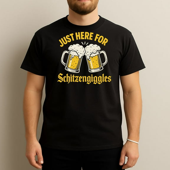 Just Here For Schitzengiggles - Funny Beer Lover T-Shirt