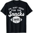 thumbnail image 1 of Just Here For Snacks American Football Funny Men Women Kids T-Shirt Black X-Large, 1 of 4