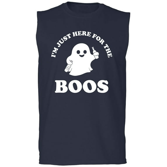 Just Here For The Boos Adult Sleeveless Tee