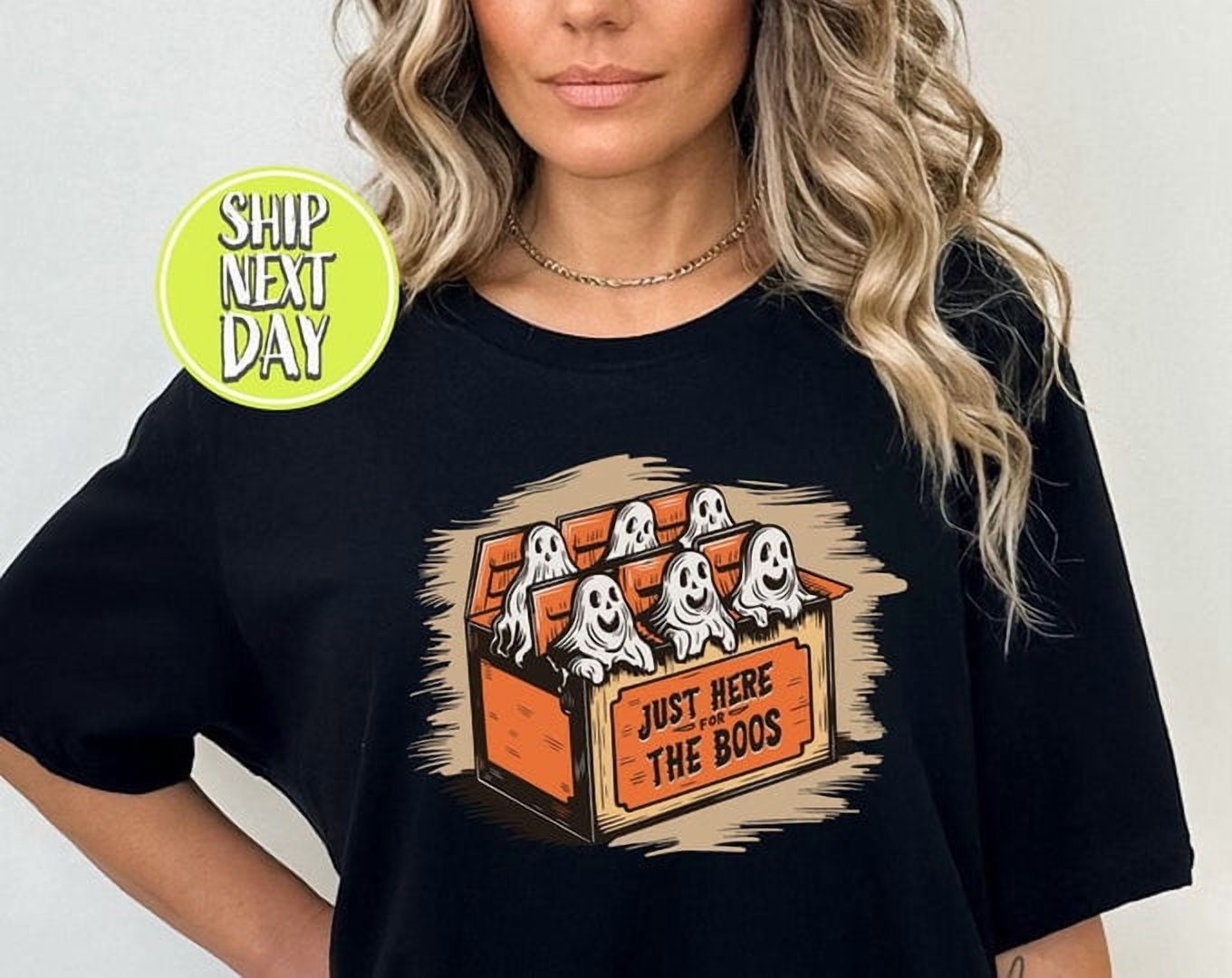 Boo Hc Just Here For The Boos Tshirt: Cute Spooky Season Shirt, Boo Fall Shirt ...