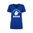 thumbnail image 1 of Just Here For The Boos Womens V-Neck T-Shirt, 1 of 2