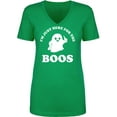 thumbnail image 1 of Just Here For The Boos Womens V-Neck T-Shirt, 1 of 2