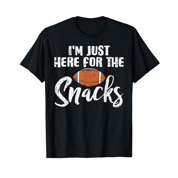 Just Here For The Snacks American Football Funny Men Kids T-Shirt