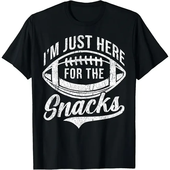 Just Here For The Snacks American Football Funny Women T-Shirt