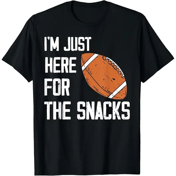 Just Here For The Snacks American Football Funny Women T-Shirt