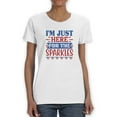 thumbnail image 1 of Just Here For The Sparkles T-Shirt Women -Image by Shutterstock, Female x-Large, 1 of 4