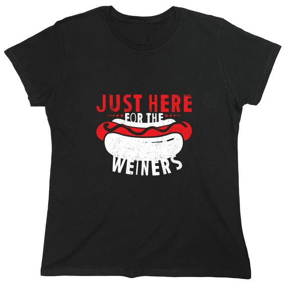 Just Here Tor The Wei*ers Sarcastic Humor Novelty Funny Women's Casual Tees