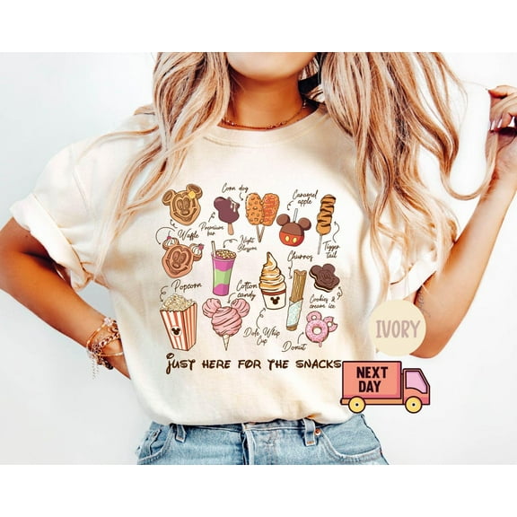 Just Here for the Snacks Shirt, Mickey & Friends Shirt, Disney Snacks Tee, WDW Family Trip Tee, Disney Food Tee, Disney Vacay Mode