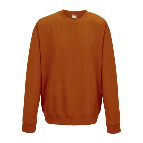 Just Hoods By AWDis 0/20 Midweight College Crewneck Sweatshirt 3XL BURNT ORANGE